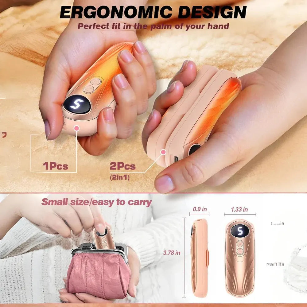 Rechargeable LED Pocket Hand Warmer Set