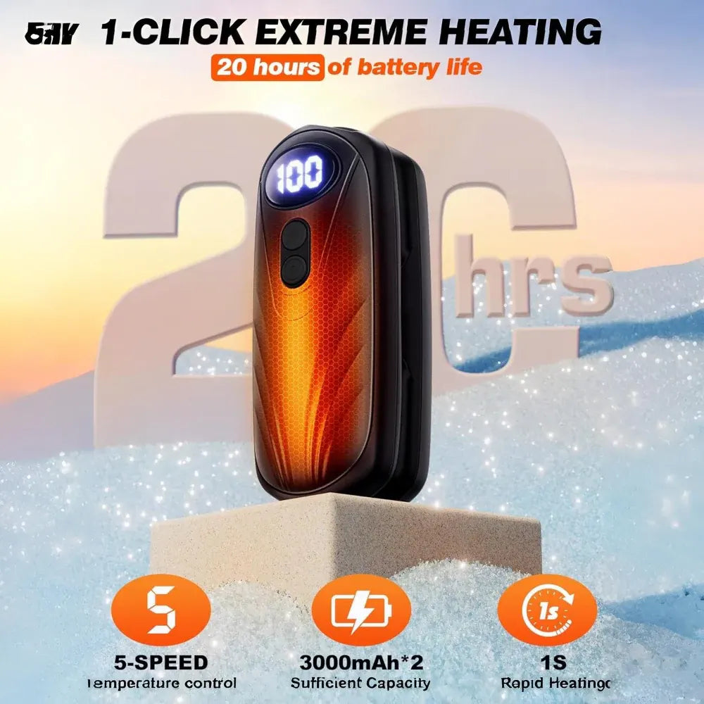 Rechargeable LED Pocket Hand Warmer Set