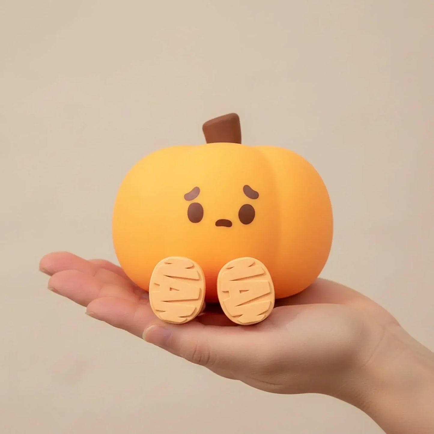 Rechargeable LED Pumpkin Night Light for Halloween Decor