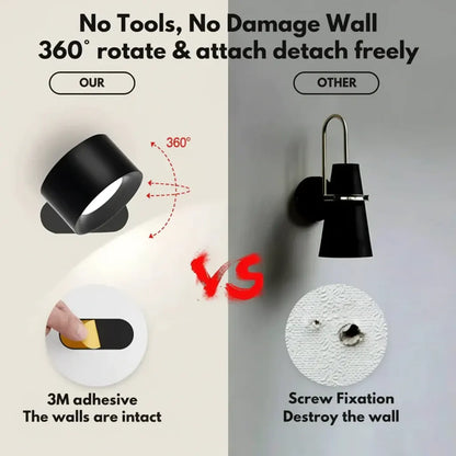 Rechargeable LED Wall Light with Adjustable Magnetic Mount