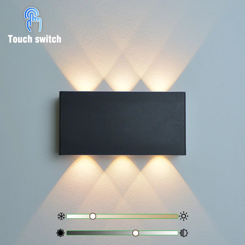 Rechargeable LED Wall Sconce with Minimalist Wood-Grain Finish
