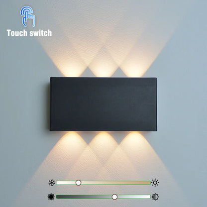 Rechargeable LED Wall Sconce with Minimalist Wood-Grain Finish
