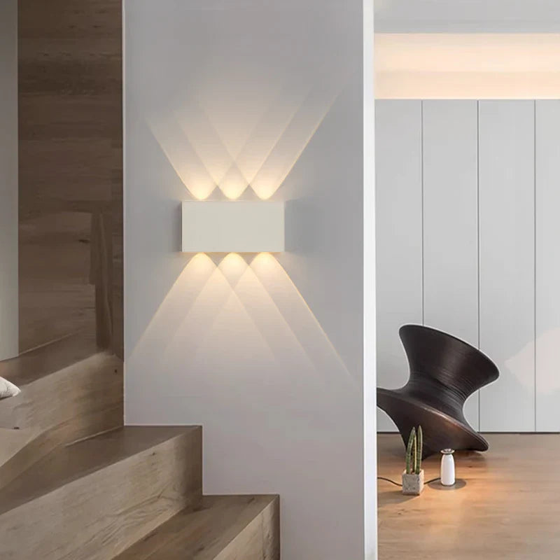 Rechargeable LED Wall Sconce with Minimalist Wood-Grain Finish