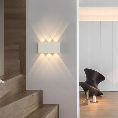 Rechargeable LED Wall Sconce with Minimalist Wood-Grain Finish