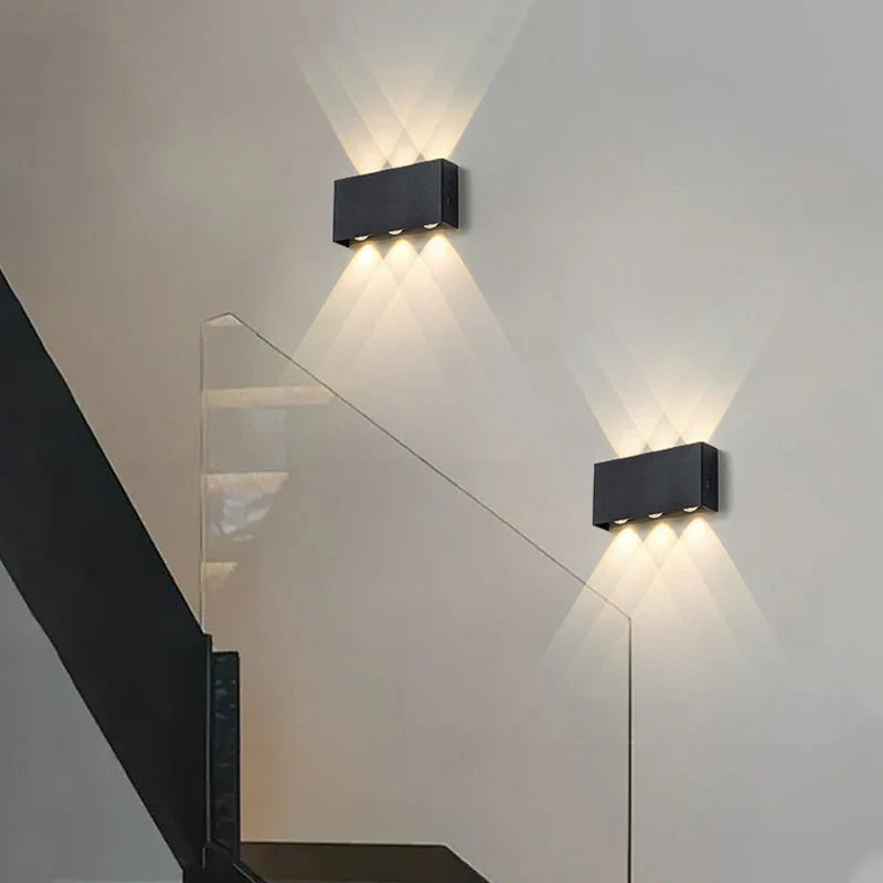 Rechargeable LED Wall Sconce with Minimalist Wood-Grain Finish