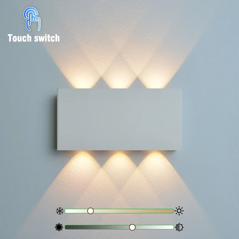 Rechargeable LED Wall Sconce with Minimalist Wood-Grain Finish