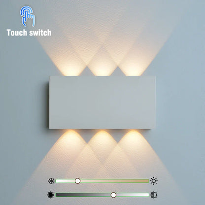 Rechargeable LED Wall Sconce with Minimalist Wood-Grain Finish