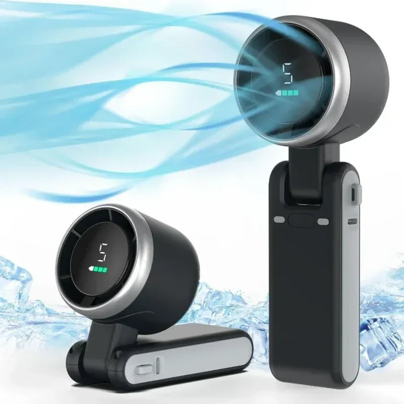 Rechargeable Mini Handheld Neck Clip-On Portable Fan