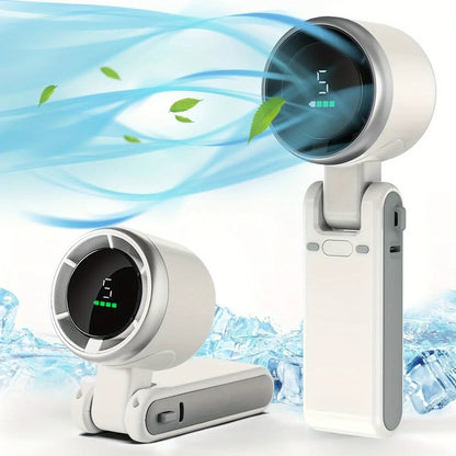 Rechargeable Mini Handheld Neck Clip-On Portable Fan