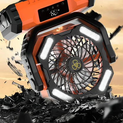 Rechargeable Oscillating Portable Fan with Remote Control for Camping