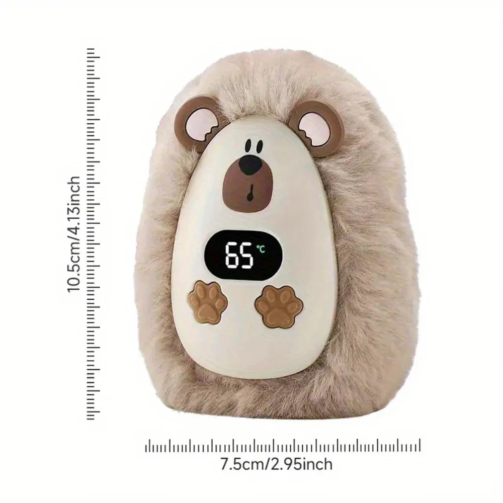 Rechargeable Plush Pocket Hand Warmer with LCD Display