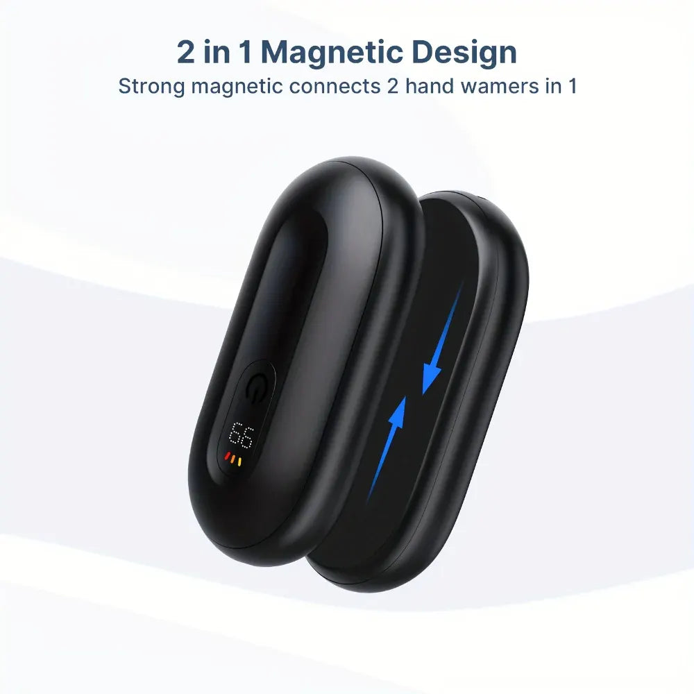 Rechargeable Pocket Hand Warmer with Magnetic Heater Set