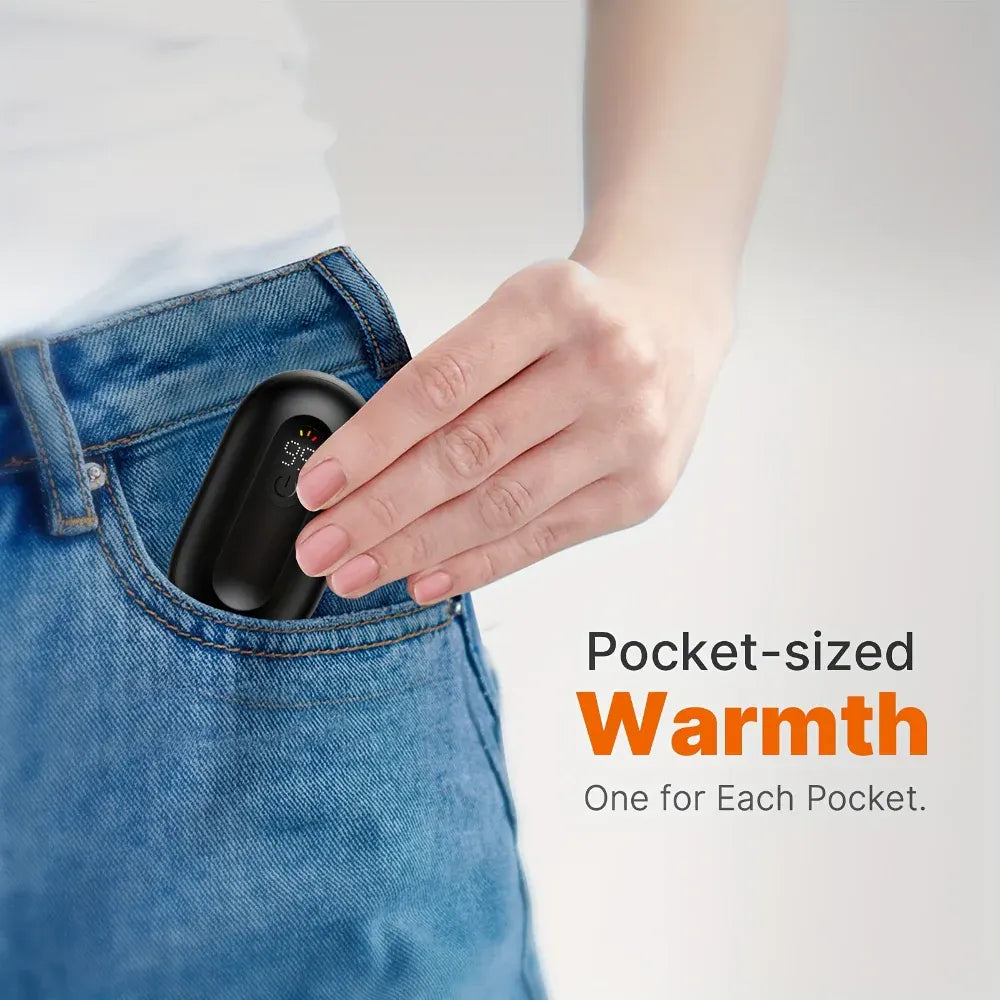 Rechargeable Pocket Hand Warmer with Magnetic Heater Set