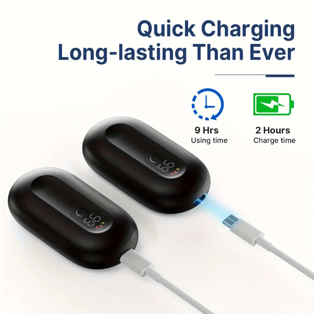 Rechargeable Pocket Hand Warmer with Magnetic Heater Set