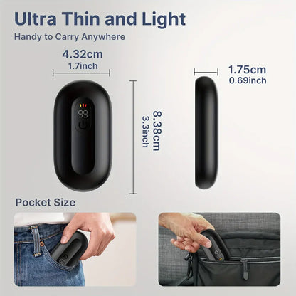 Rechargeable Pocket Hand Warmer with Magnetic Heater Set