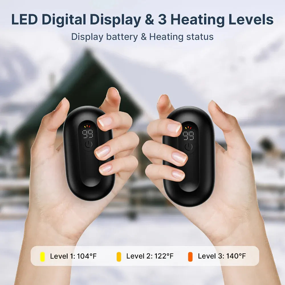 Rechargeable Pocket Hand Warmer with Magnetic Heater Set