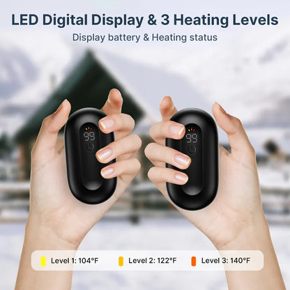 Rechargeable Pocket Hand Warmer with Magnetic Heater Set