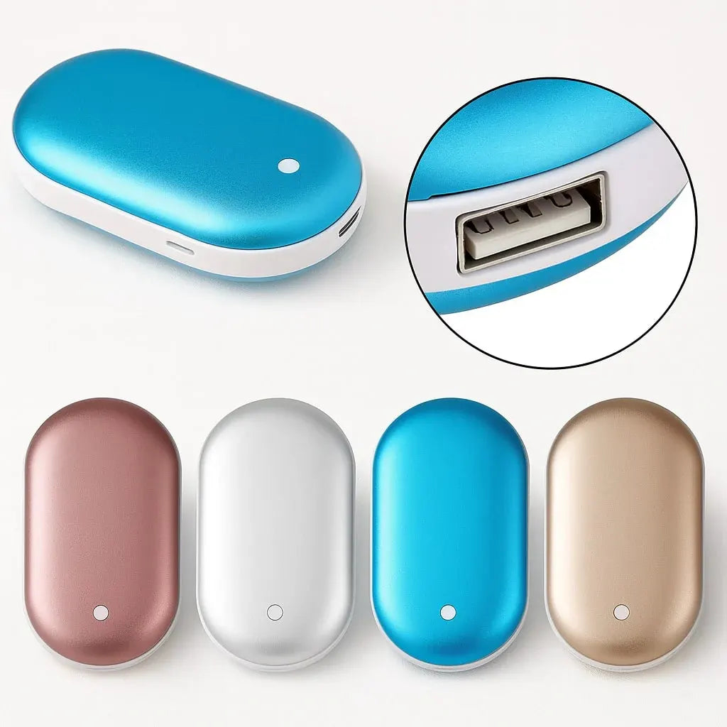 Rechargeable Portable Electric Hand Warmer & Power Bank