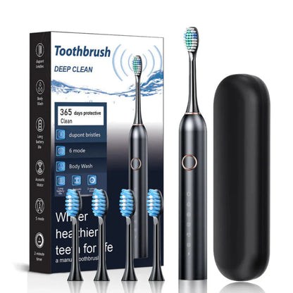 Rechargeable Sonic Electric Toothbrush with Travel Case