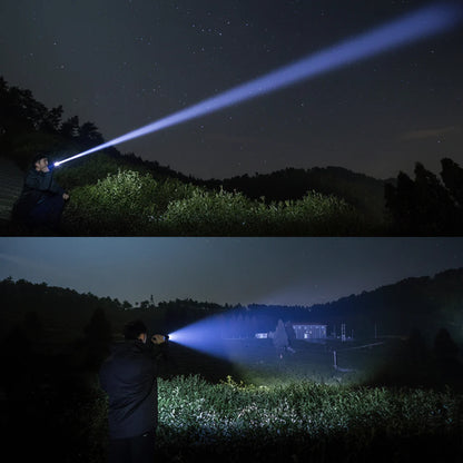 Rechargeable Tactical LED Flashlight - High Lumens Camping Torch