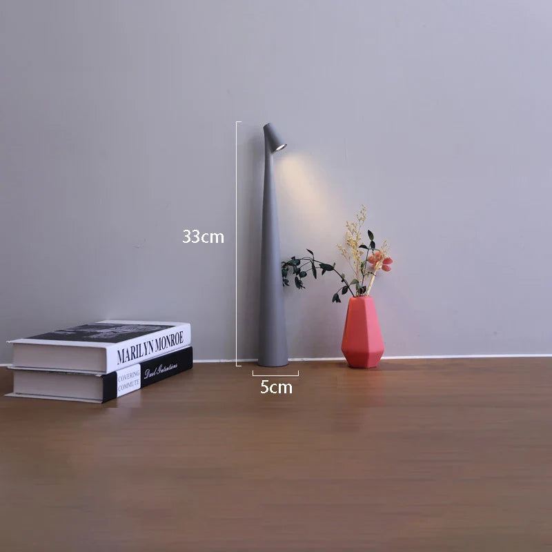 Rechargeable Touch-Dimmable LED Table Lamp with Adjustable Brightness