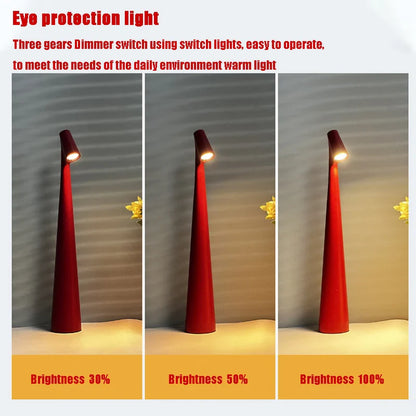 Rechargeable Touch-Dimmable LED Table Lamp with Adjustable Brightness