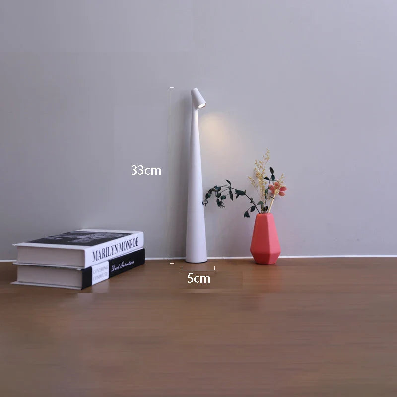 Rechargeable Touch-Dimmable LED Table Lamp with Adjustable Brightness