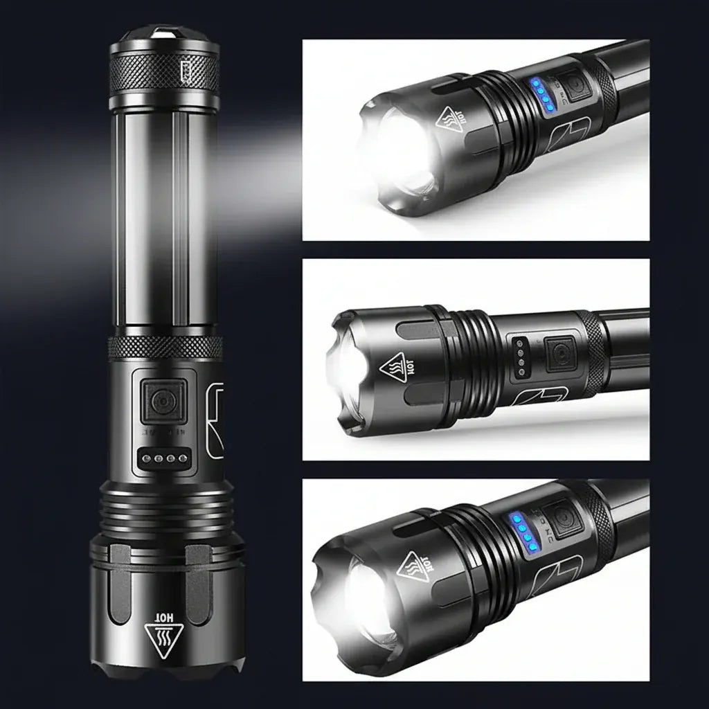 Rechargeable Zoom Tactical LED Aluminum Torch