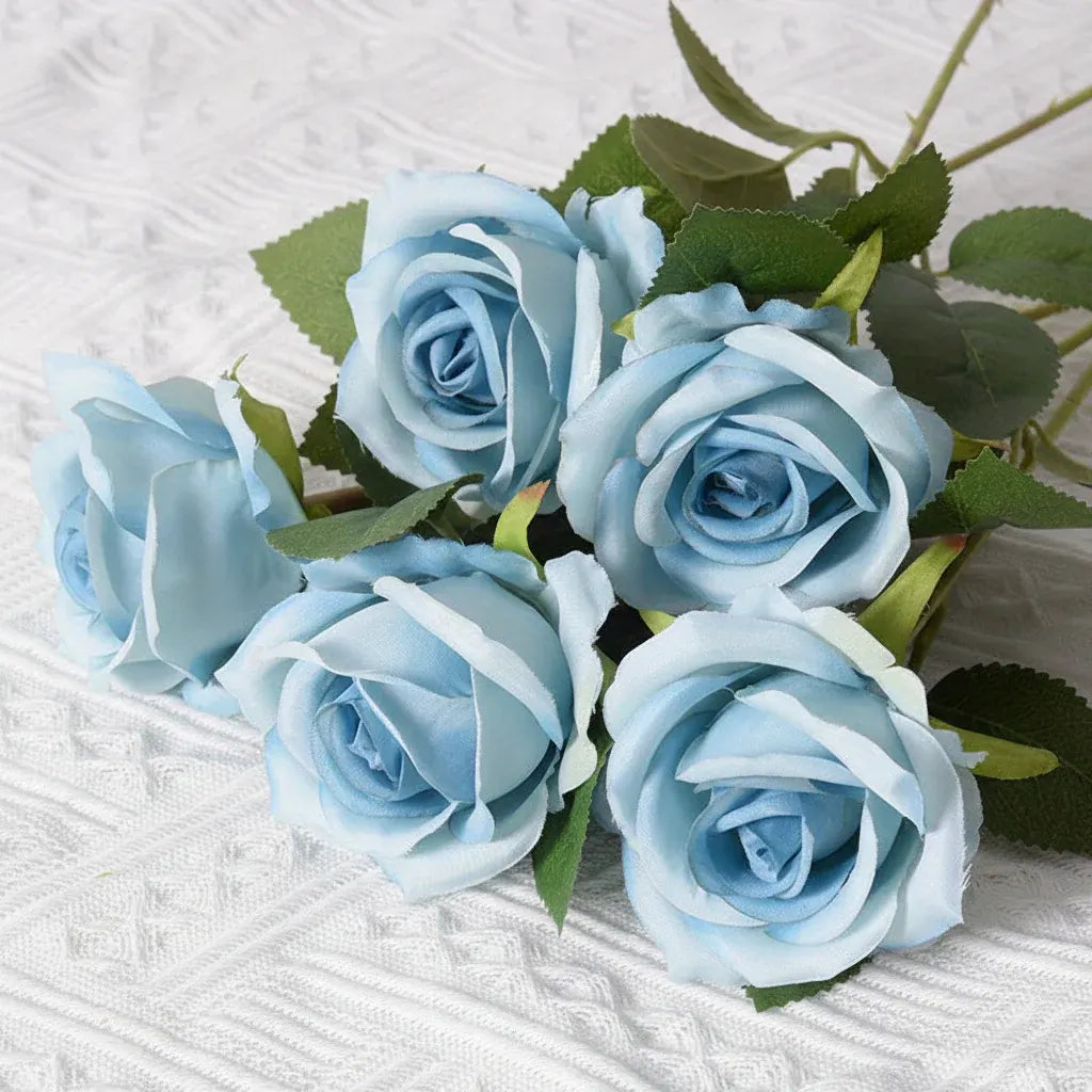 Red Rose Bouquet Artificial Flowers for Mother's Day Decor