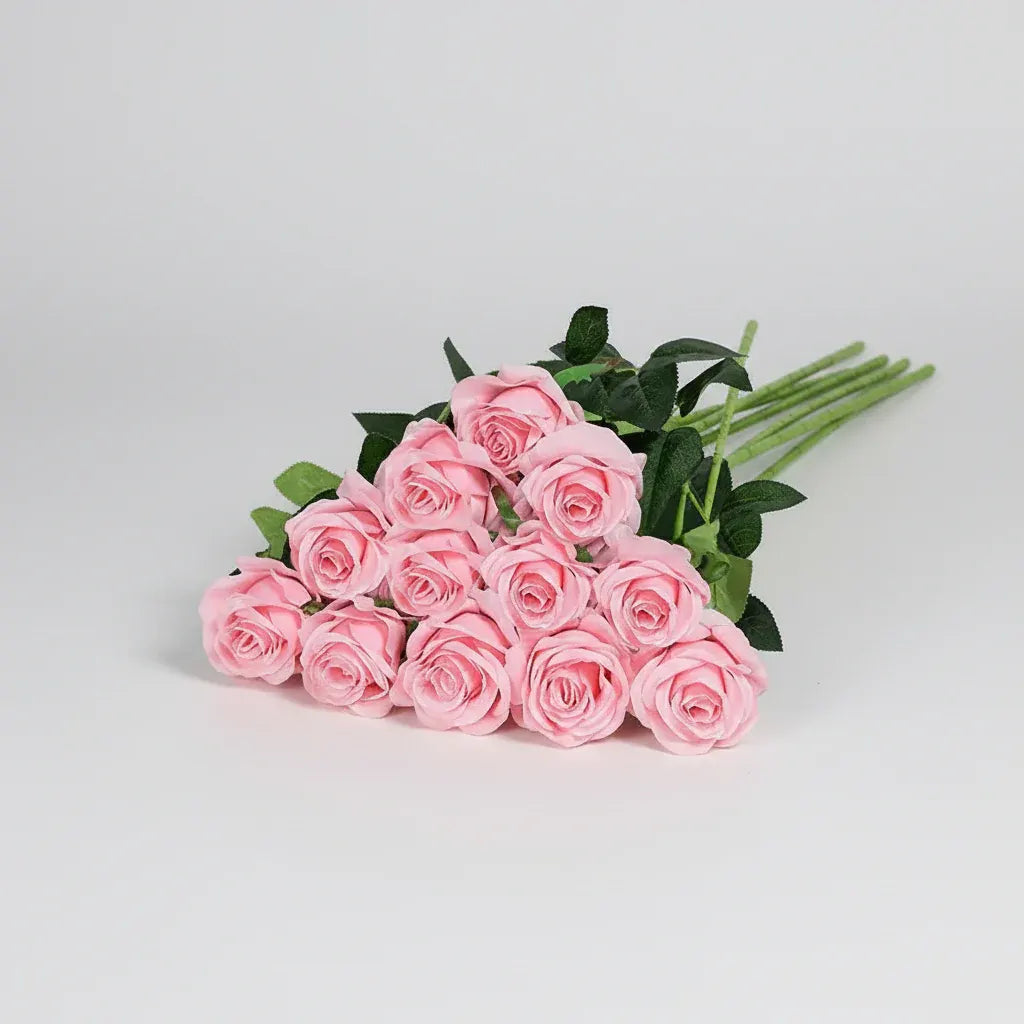 Red Rose Bouquet Artificial Flowers for Mother's Day Decor