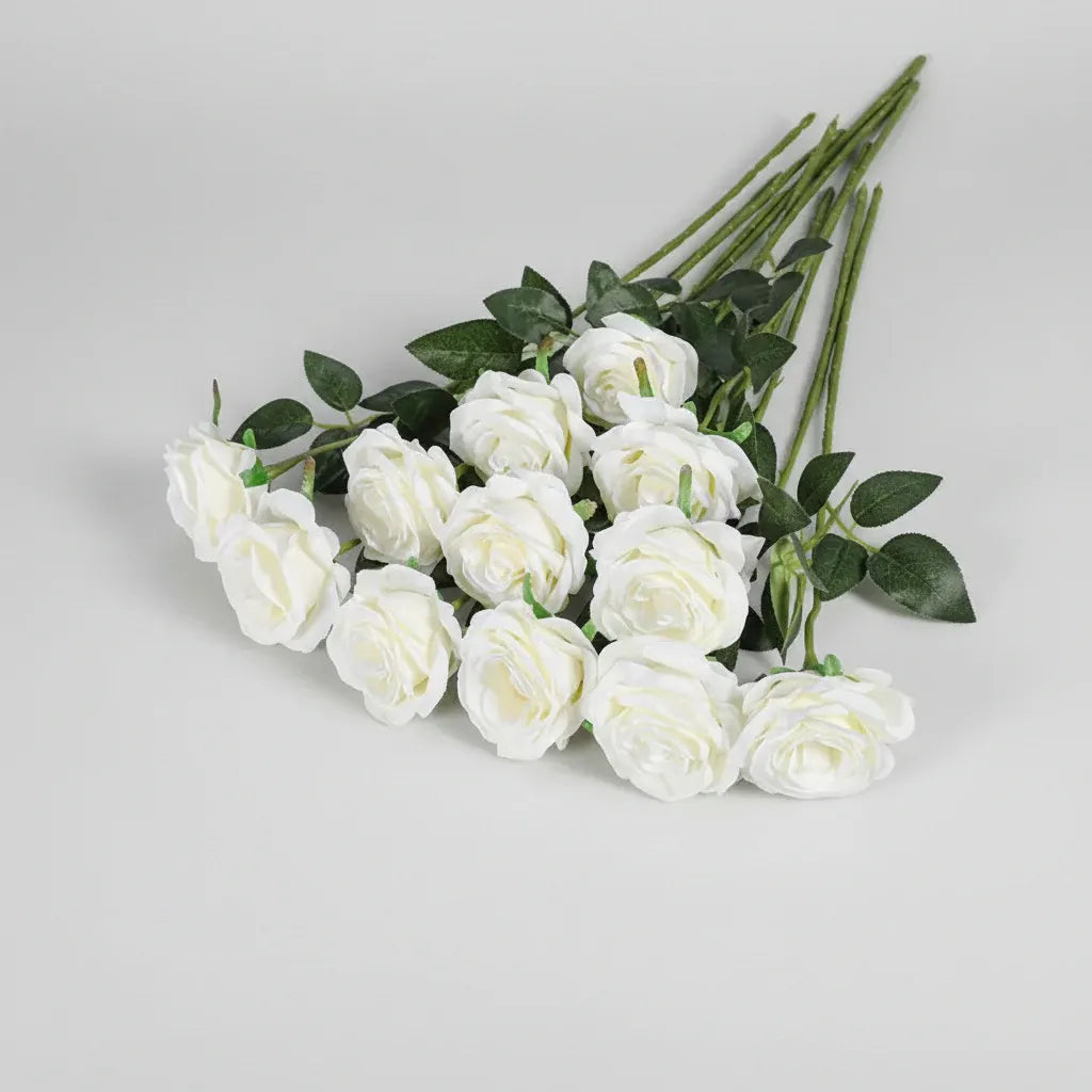 Red Rose Bouquet Artificial Flowers for Mother's Day Decor