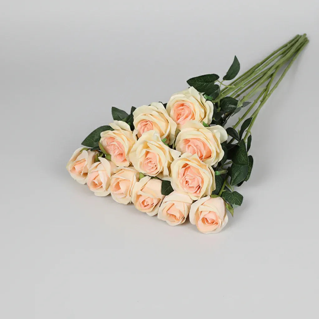 Red Rose Bouquet Artificial Flowers for Mother's Day Decor