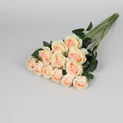 Red Rose Bouquet Artificial Flowers for Mother's Day Decor