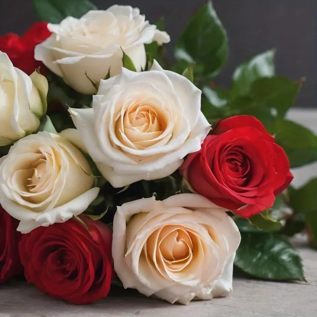 Red Rose Bouquet Artificial Flowers for Mother's Day Decor