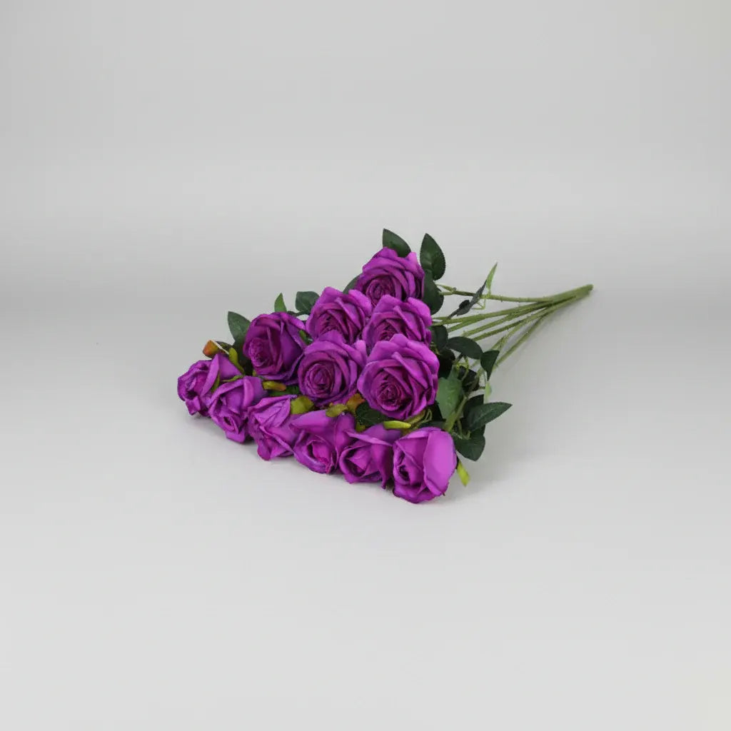 Red Rose Bouquet Artificial Flowers for Mother's Day Decor