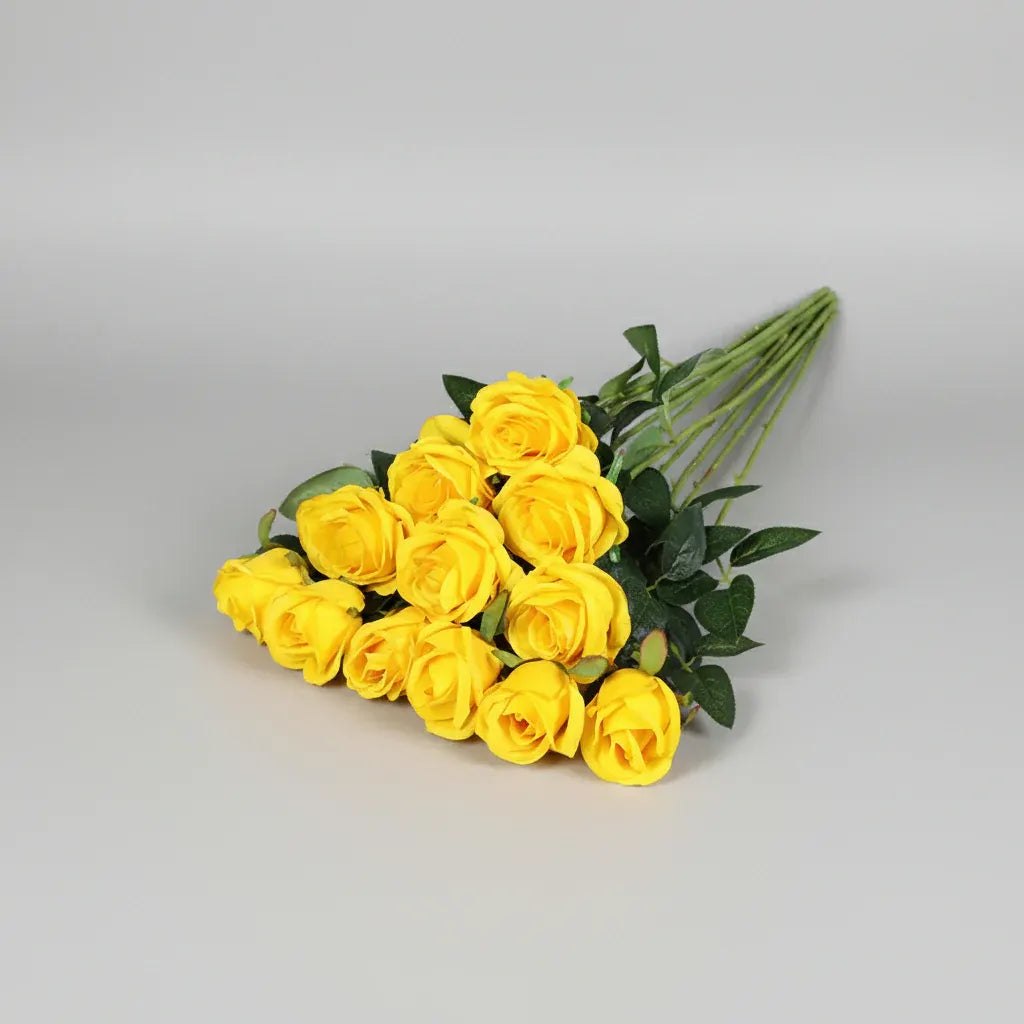 Red Rose Bouquet Artificial Flowers for Mother's Day Decor