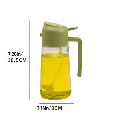 Refillable Glass Oil Dispenser Bottle with Spray Nozzle for Kitchen Cooking