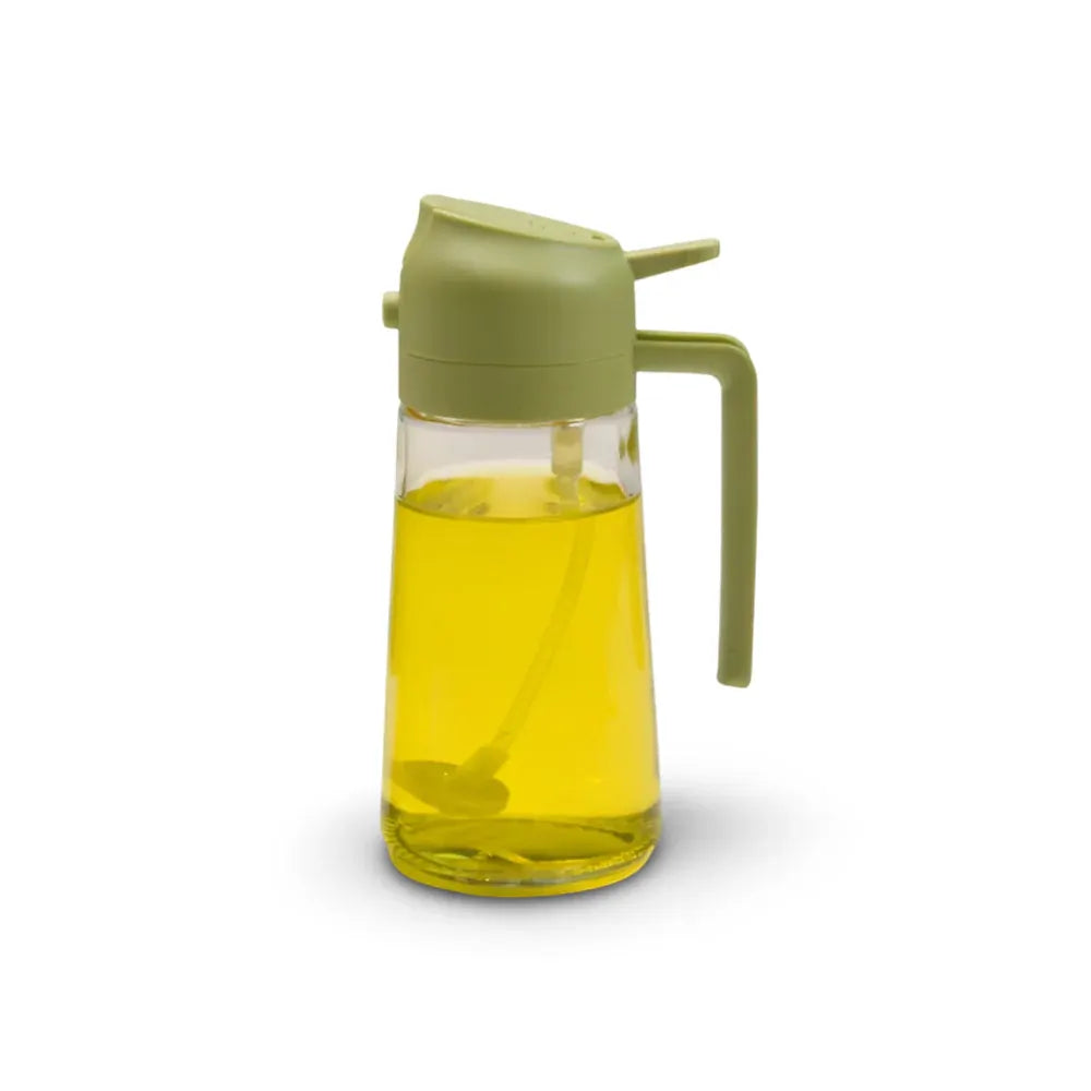 Refillable Glass Oil Dispenser Bottle with Spray Nozzle for Kitchen Cooking