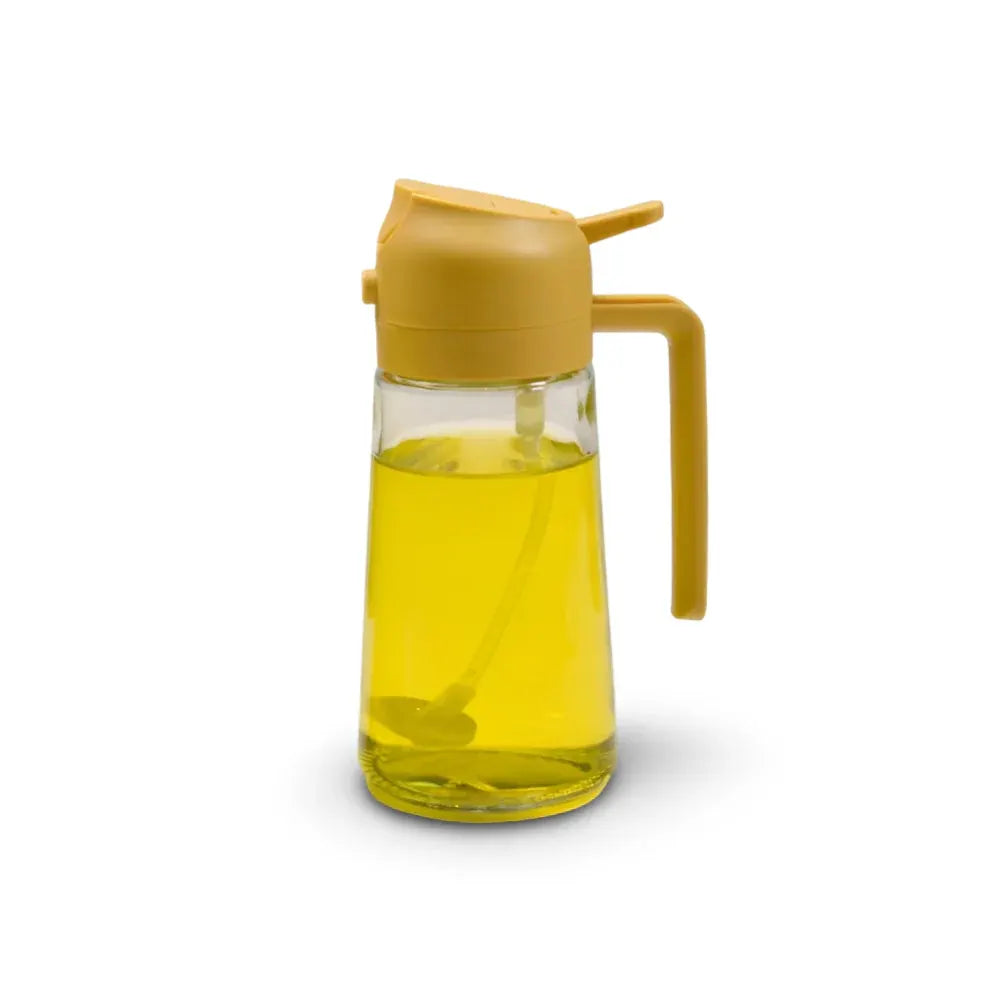 Refillable Glass Oil Dispenser Bottle with Spray Nozzle for Kitchen Cooking