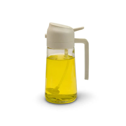 Refillable Glass Oil Dispenser Bottle with Spray Nozzle for Kitchen Cooking