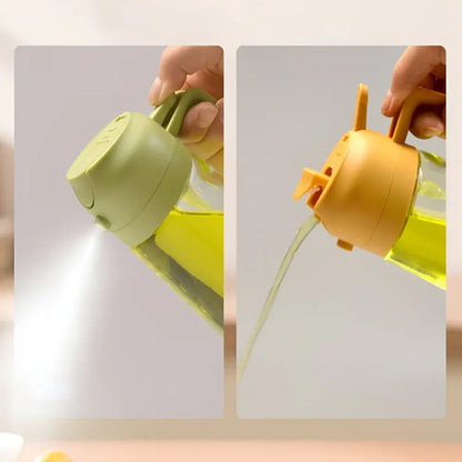 Refillable Glass Oil Dispenser Bottle with Spray Nozzle for Kitchen Cooking