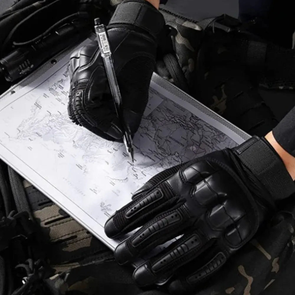 Reinforced Knuckle Tactical Work Gloves - Durable Outdoor Grip Set