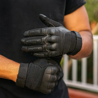 Reinforced Knuckle Tactical Work Gloves - Durable Outdoor Grip Set