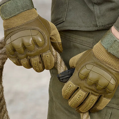 Reinforced Knuckle Tactical Work Gloves - Durable Outdoor Grip Set