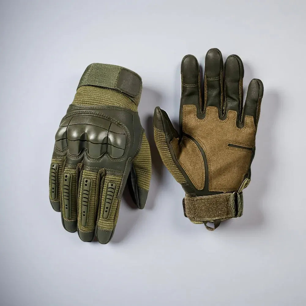 Reinforced Knuckle Tactical Work Gloves - Durable Outdoor Grip Set