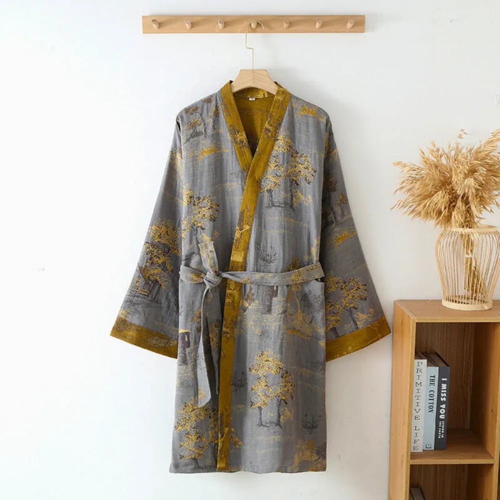 Relaxed-Fit Kimono Bathrobe Design