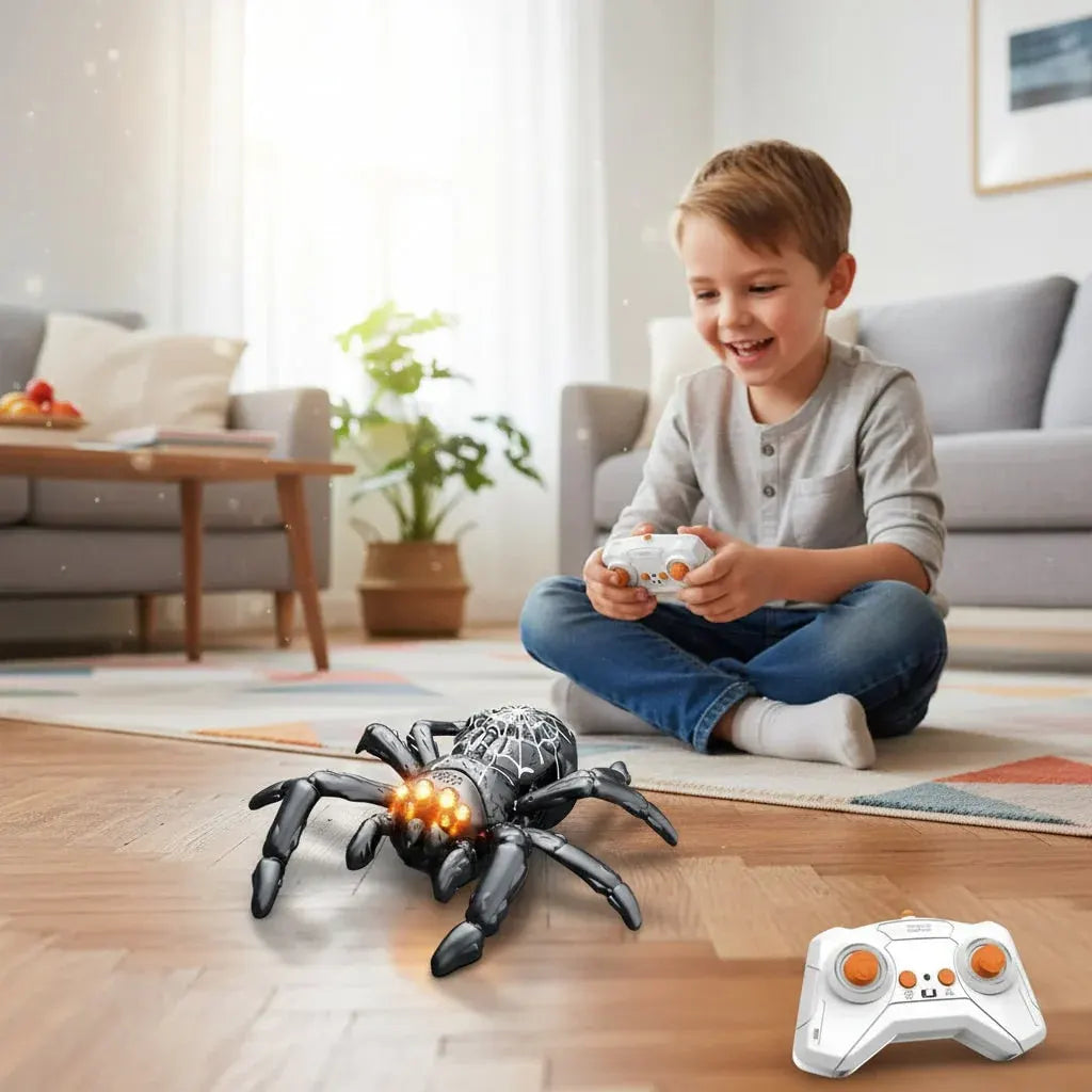 Remote Control Jumping Spider Toy Halloween Decoration