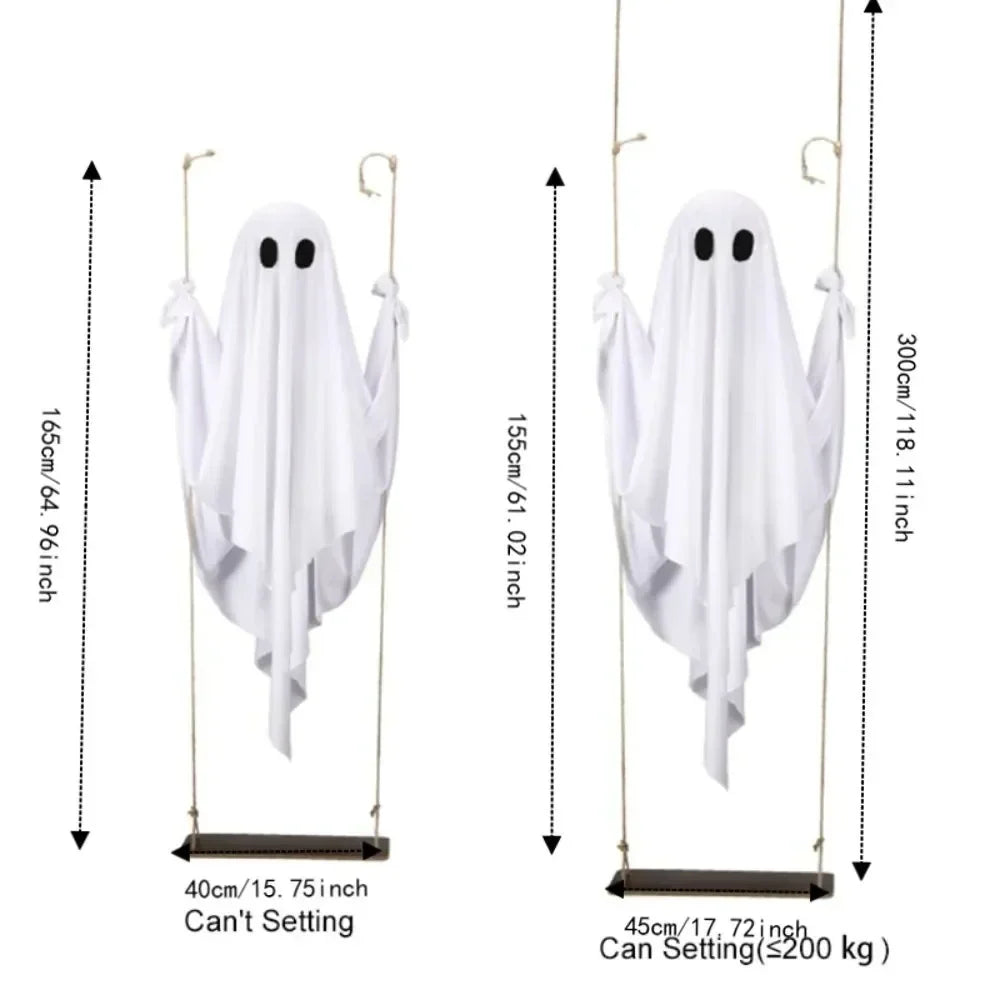 Remote Controlled Flying Ghost Swing Halloween Decor