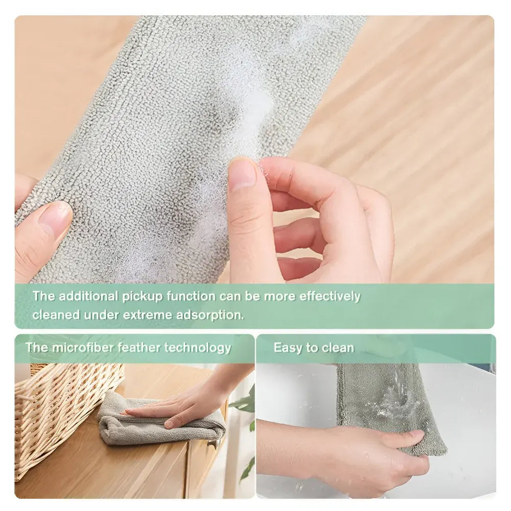 Retractable Flat Microfiber Brush Mop for Gap and Crevice Cleaning