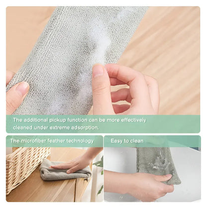 Retractable Flat Microfiber Brush Mop for Gap and Crevice Cleaning